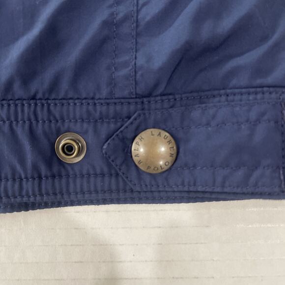 Polo Ralph Lauren Baby Jacket 12 Months Navy Blue Full-Zip Lightweight Hooded - Picture 6 of 13